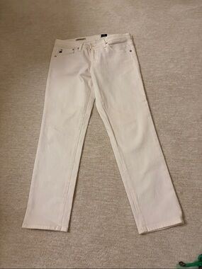Ag Adriano Goldschmied Off-White Straight Jeans